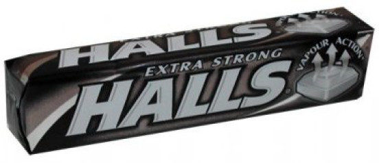 Halls 33,5g Extra strong (black) (12x20)